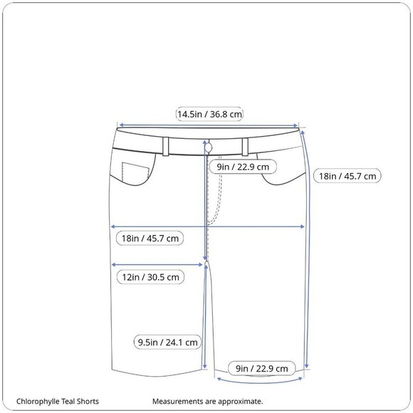 Chlorophylle Teal Walking Bermuda Shorts 30 - Picture 15 of 16